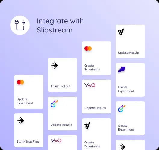 Many of Slipstream's integrations with popular A/B testing and feature flag tools